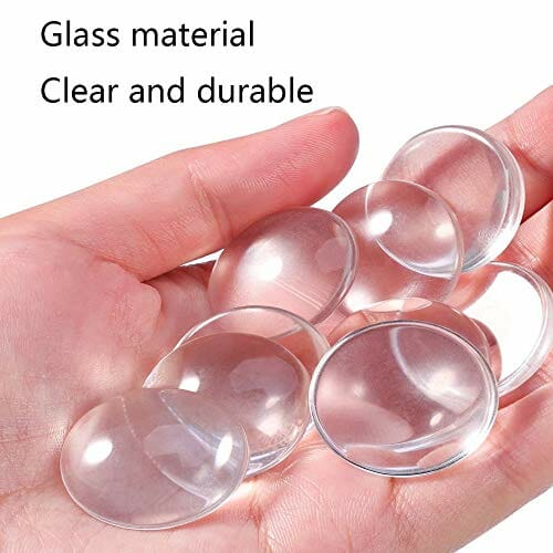 TSKDKIT 100 szt. przezroczyste szkło kaboszonowe 25 mm - szklane koraliki do biżuterii, płytki kopułowe, wazon - rękodzieło - obrazek 6