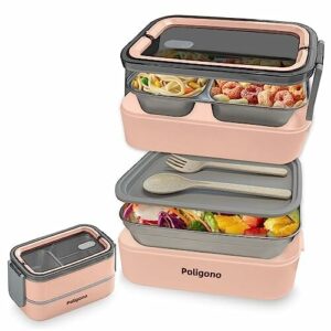 Pudełko na lunch, pudełko śniadaniowe z przegródkami, pudełko śniadaniowe z przegródkami, pudełko śniadaniowe, pudełko na lunch z łyżką i widelcem, ze stali nierdzewnej 304 i tworzywa sztucznego,