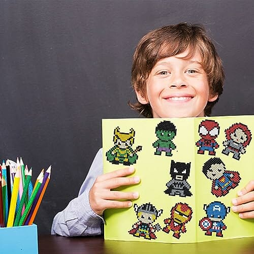 9 szt. superbohater diamentowy obraz XINBOHUI - dzieci malarstwo diamentowe 12 szt. bohater DIY postacie z kreskówek Encanto diamentowe malowanie naklejki wzory diamentowe zestawy do malowania dla - Kup teraz i stwórz własne dzieło sztuki diamentowej! - obrazek 5