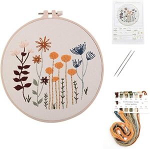 LUTER 1 - Zestaw startowy do haftu ze wzorem i instrukcjami - Zestaw do haftu krzyżykowego z tkaniną, obręczą, kolorowymi niciami i igłami