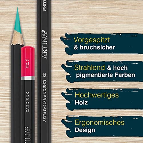 Artina Expertilo XL - zestaw 72 profesjonalnych kredek dla artystów do rysowania i malowania - obrazek 8
