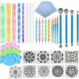 Fycooler Zestaw do Malowania Mandali - 41 Szt. Szablony, Narzędzia ze