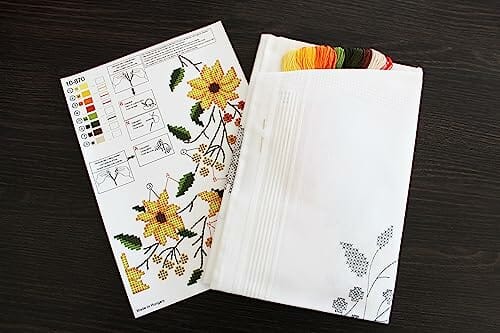 KAMACA Zestaw Haftowania Sonnenschein Ścieg Krzyżykowy Wstępnie Naryso - obrazek 4