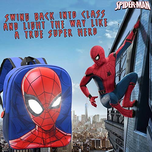 Plecak dziecięcy Marvel Spider-Man z odblaskowymi oczami 3D - prezent dla chłopców - obrazek 6