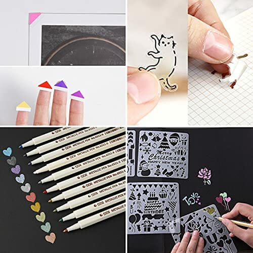 Album fotograficzny DIY dla par - kreatywny, ręcznie wklejony, A4, czarny - obrazek 5