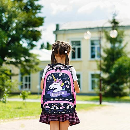 Plecak z jednorożcem dla dziewcząt - 3-częściowy zestaw szkolny i na czas wolny - obrazek 2