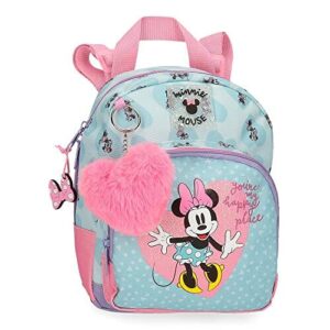 Disney Minnie My Happy Place Plecak Dzieci Niebieski 19x23x8 cms Poliester 3.5L - Mochila Guardería i Plecak przedszkola