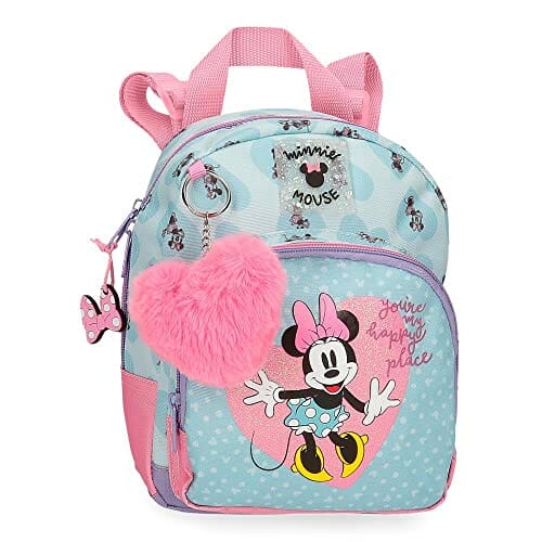 Disney Minnie My Happy Place Plecak Dzieci Niebieski 19x23x8 cms Poliester 3.5L - Mochila Guardería i Plecak przedszkola