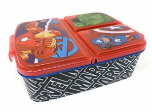 Pudełko śniadaniowe Avengers dla dzieci z 3 przegródkami - idealne na lunch do szkoły, przedszkola i czasu wolnego