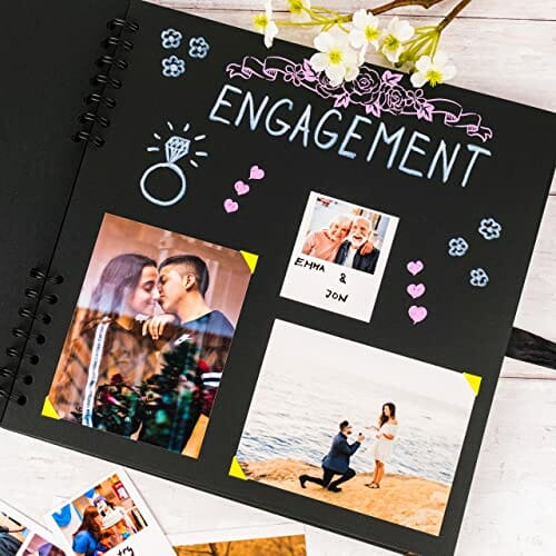 Album kolekcjonerski 28 x 28 cm, z 80 białymi stronami, album do scrap - obrazek 3