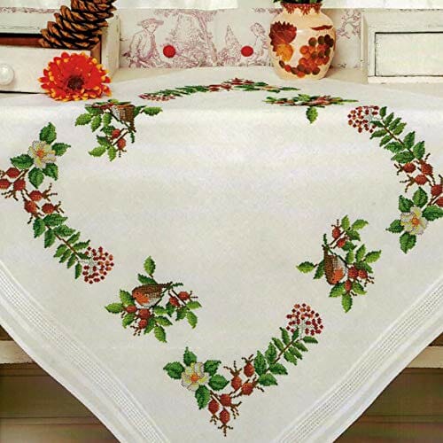 Kamaca zestaw do haftu krzyżykowego z bawełnianym obrusem, z motywem l