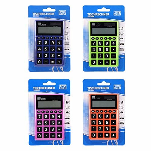 TTO kalkulator "DG-555M" 12-elementowy, Neon Mix - Kalkulator z neonowym wykończeniem, idealny do codziennego użytku. - obrazek 2