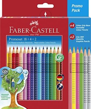 FABER-CASTELL 201540 - zestaw kredek dla dzieci i dorosłych, 24 sztuki