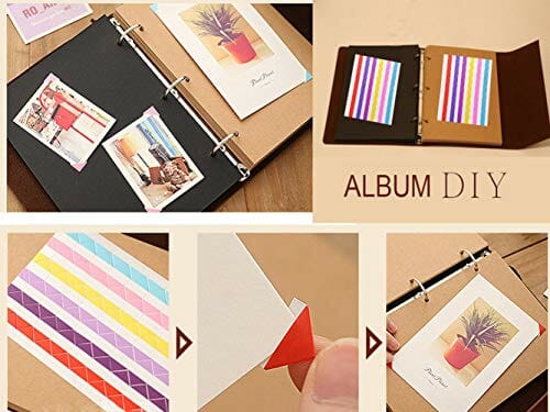 ZEEYUAN Album fotograficzny do samodzielnego ozdobienia, 60 stron, 18 - obrazek 5
