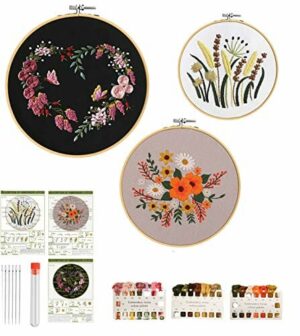 Oumuik Haft - Zestaw do haftowania dla początkujących, hafty ściegiem krzyżykowym - Idealny prezent rodzinny