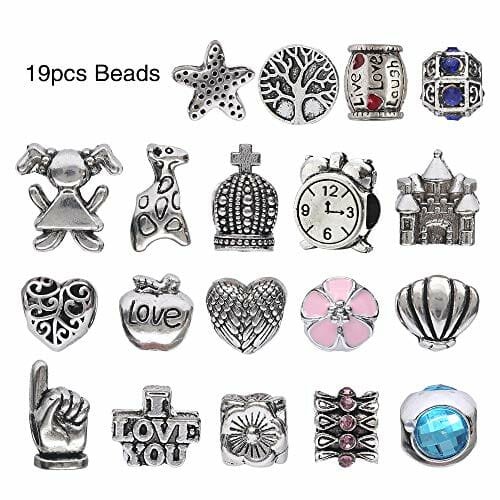 Bransoletka z zawieszkami, zestaw do samodzielnego wykonania biżuterii dla dzieci, zestawy do majsterkowania dla dziewczynek w wieku 8 - 12 lat, biżuteria na imprezę, prezent dla nastolatków i dziewcząt, posrebrzany łańcuszek do nawlekania pereł, biżuteria na rękę - obrazek 6