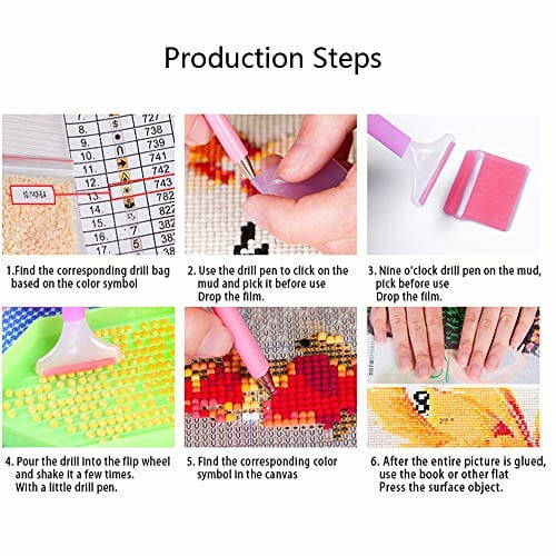 Nicole Knupfer - Zestaw do malowania diamentowego 5D, złoty feniks "zrób to sam" - Malarstwo diamentowe, haft krzyżykowy - Dekoracja ściany domu (60 x 120 cm) - obrazek 3