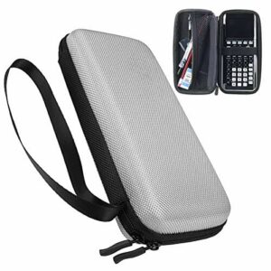 Torba do przenoszenia na Texas Instruments TI-84 Plus CE/Color TI-83 Plus, TI-89 tytan, HP 50G Graphing - Twarda EVA odporna na wstrząsy, szara