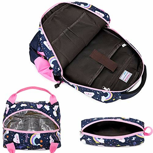 Plecak z jednorożcem dla dziewcząt - 3-częściowy zestaw szkolny i na czas wolny - obrazek 4