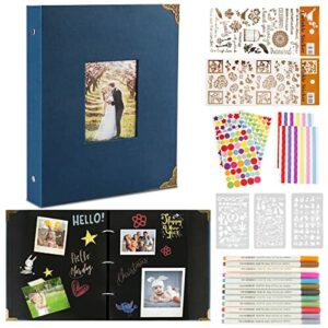 Album fotograficzny do samodzielnego ozdobienia - StarryTiger: 60 stron, fotoksiążka DIY z kredek, szablonami i naklejkami. Idealny prezent urodzinowy i ślubny.