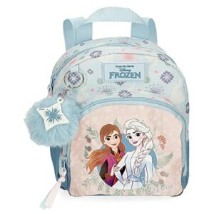Disney Frozen Plecak Dzieci Niebieski 19x23x8 cms Poliester 3.5L - Mochila Guardería, Plecak przedszkola