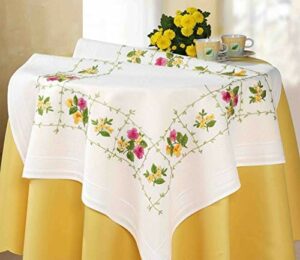 KAMACA Zestaw do haftowania z motywem łąki kwiatowej, zestaw do haftow