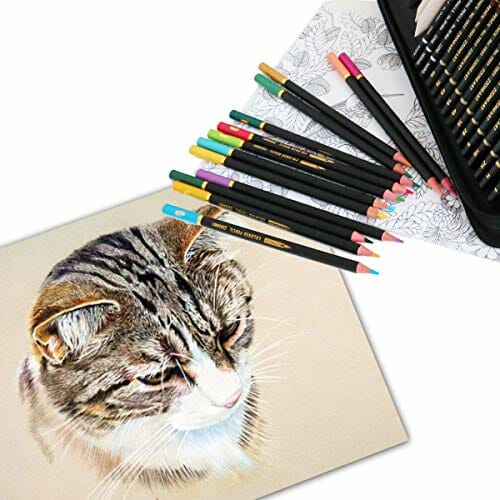 Kolorowe ołówki zestaw artystyczny, 48-kolorowe kredki do kolorowania - obrazek 2