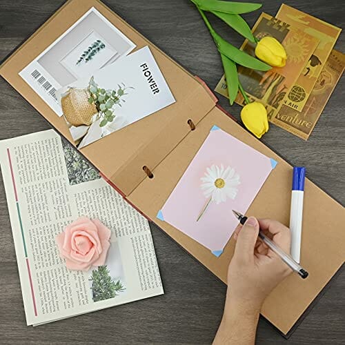 Album na zdjęcia "Our adventure book" - 80 stron, scrapbooking, ręcznie robiony, DIY, album na zdjęcia rodzinne - prezent na święta, rocznicę - obrazek 3