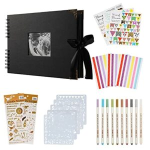 Album fotograficzny DIY dla par - kreatywny, ręcznie wklejony, A4, czarny