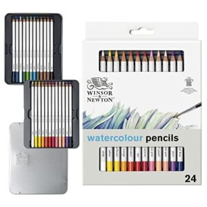 Winsor & Newton 0490015 precyzyjne kredki akwarelowe w zestawie, 24 ży