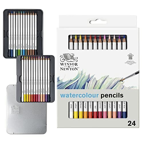 Winsor & Newton 0490015 precyzyjne kredki akwarelowe w zestawie, 24 ży