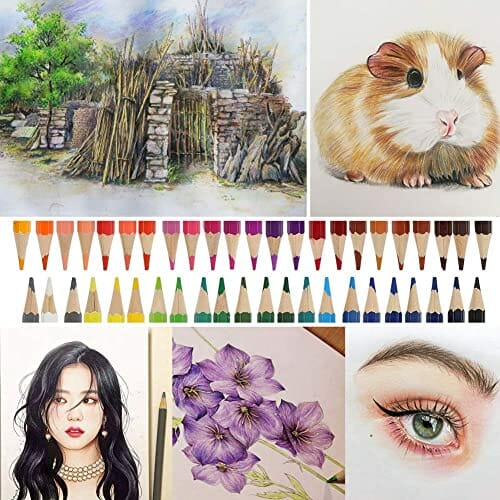 Nakeey - Profesjonalny zestaw 72 kredek do rysowania dla dorosłych, uczniów i dzieci - obrazek 3