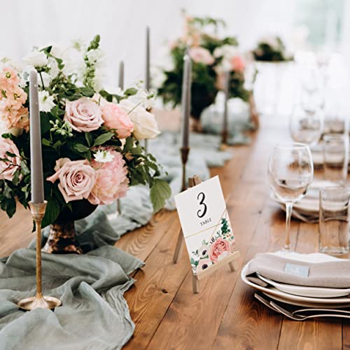 20 mini drewnianych sztalug - uchwyt na karty stołowe, uchwyt na zdjęcia (16 cm) - idealne na wesela, urodziny, chrzciny, Boże Narodzenie i imprezy - do majsterkowania, zdjęć, dekoracji stołu - obrazek 2