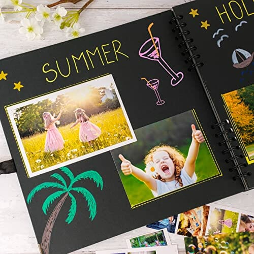 Album kolekcjonerski 28 x 28 cm, z 80 białymi stronami, album do scrap - obrazek 2