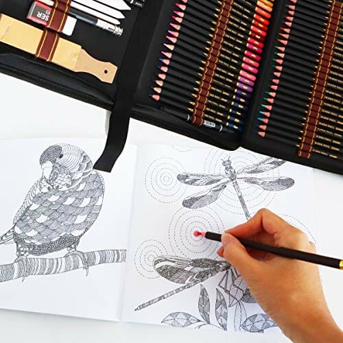Kolorowe ołówki zestaw artystyczny, 48-kolorowe kredki do kolorowania - obrazek 3