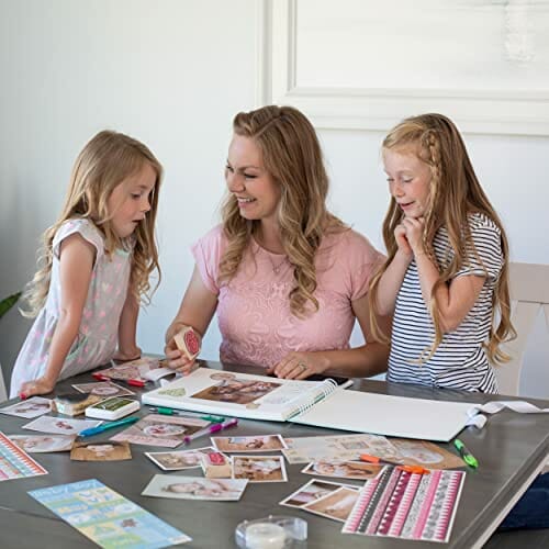 Album do scrapbookingu 12x10 cm - niebieski, idealny prezent na baby shower, walentynki i zaręczyny - obrazek 4