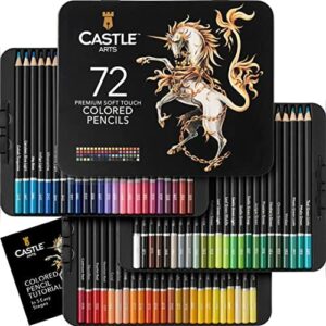 Castle Art Supplies Zestaw 72 kredek do kolorowania | Kolorowe grafity