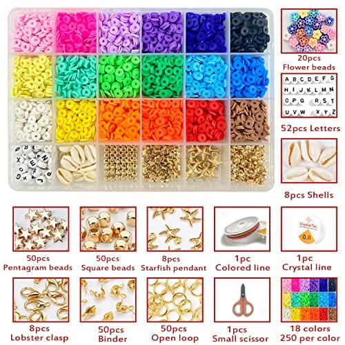 Gliniane Koraliki do Produkcji Biżuterii, Płaskie, z Gliny Polimerowej - obrazek 6