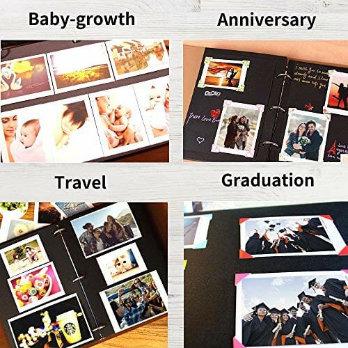 Album fotograficzny ZEEYUAN - skórzana fotoksiążka w stylu vintage z mapą świata - idealny prezent na Walentynki, urodziny i Boże Narodzenie dla par i przyjaciół - obrazek 5