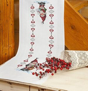 Zestaw do haftowania WICHTEL - obrus i bieżnik 40x100 cm, ścieg krzyżykowy, Boże Narodzenie