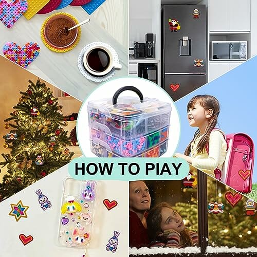 Zestaw koralików do prasowania dla dzieci - 11000 sztuk, 5 mm, DIY, biżuteria, dekoracje - obrazek 4