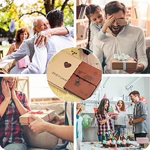 Album fotograficzny ZEEYUAN - skórzana fotoksiążka w stylu vintage z mapą świata - idealny prezent na Walentynki, urodziny i Boże Narodzenie dla par i przyjaciół - obrazek 4