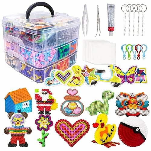 Zestaw koralików do prasowania dla dzieci - 11000 sztuk, 5 mm, DIY, biżuteria, dekoracje