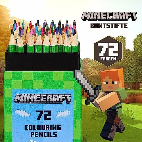 Minecraft Zestaw kredek do kolorowania dla dzieci, 72 kredki, zestaw d - obrazek 8
