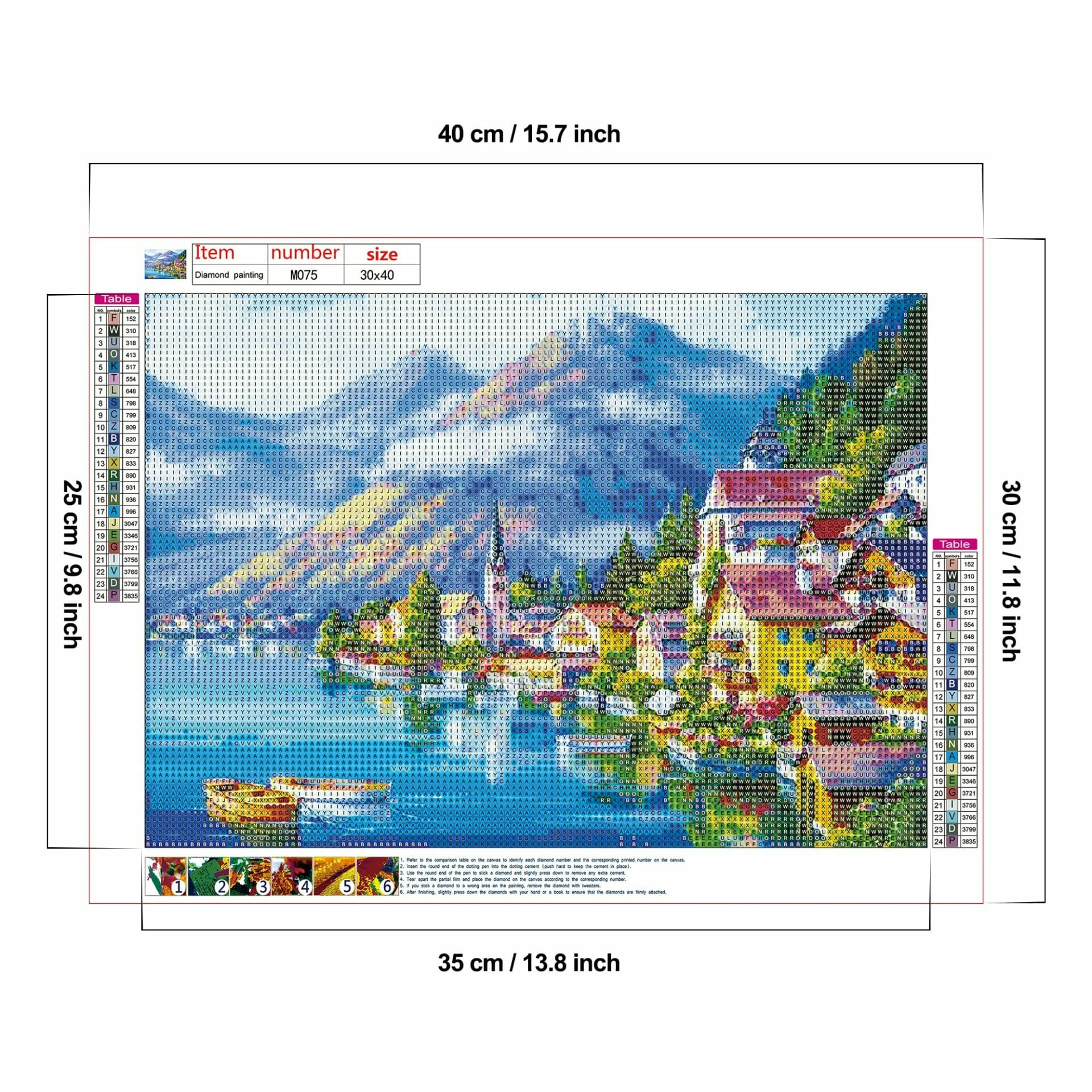 MXJSUA Obraz diamentowy 5D dla dzieci - Zrób to sam! Dekoracja ścienna 40x30 cm - obrazek 6