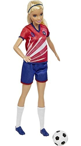 Barbie Careers Fashion Doll & Accessory, Soccer Player with Blonde Pon - obrazek 5