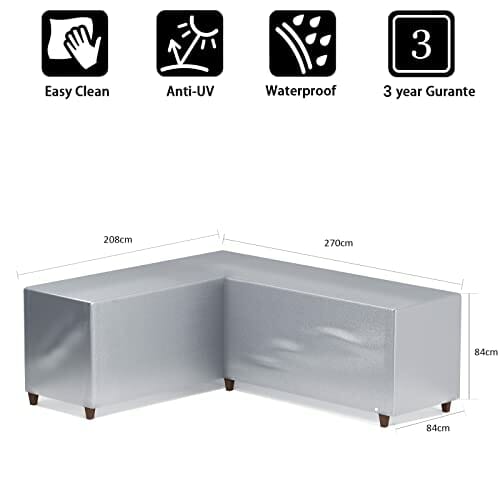 Pokrowiec na meble ogrodowe L-kształt 270x208x84 cm - obrazek 4