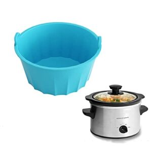 Silikonowa wkładka do powolnego kuchenki, wkładki do powolnego gotowania pasują do garnków 6-8 Quart owalna wolnowarka, wielokrotnego użytku i szczelna wkładka do gotowania nadająca się do mycia w zmywarce do garnków 6-8QT