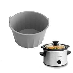 Silikonowe wkładki do wolnowaru pasują do garnków o pojemności 6-8 Quart owalnej wolnowarstwa, wielokrotnego użytku i szczelna wkładka do gotowania nadaje się do zmywarki do garnka 6 l