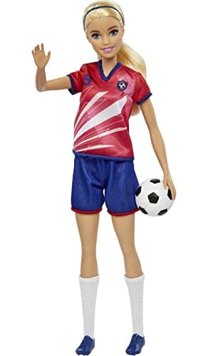 Barbie Careers Fashion Doll & Accessory, Soccer Player with Blonde Pon - obrazek 4